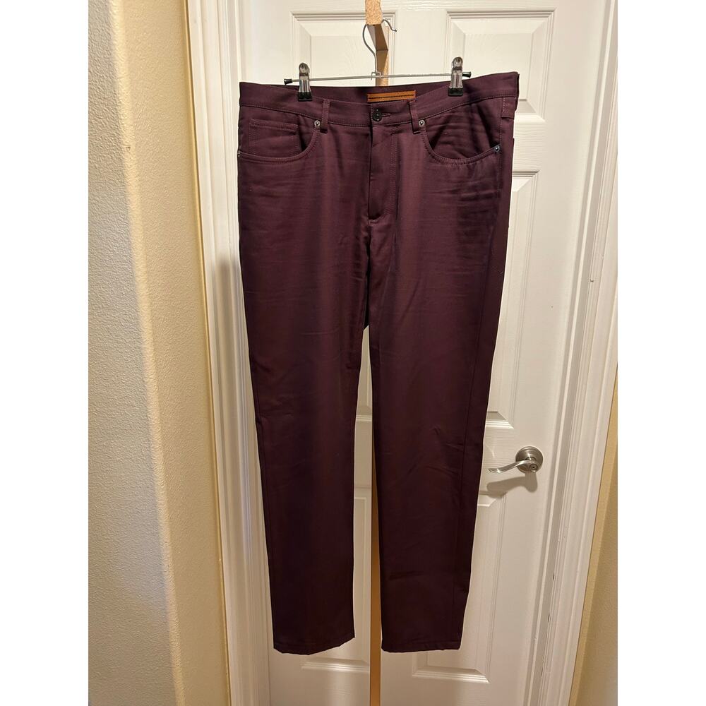 ZEGNA 5 Pocket Pants, Size EU 52R (36), Plum